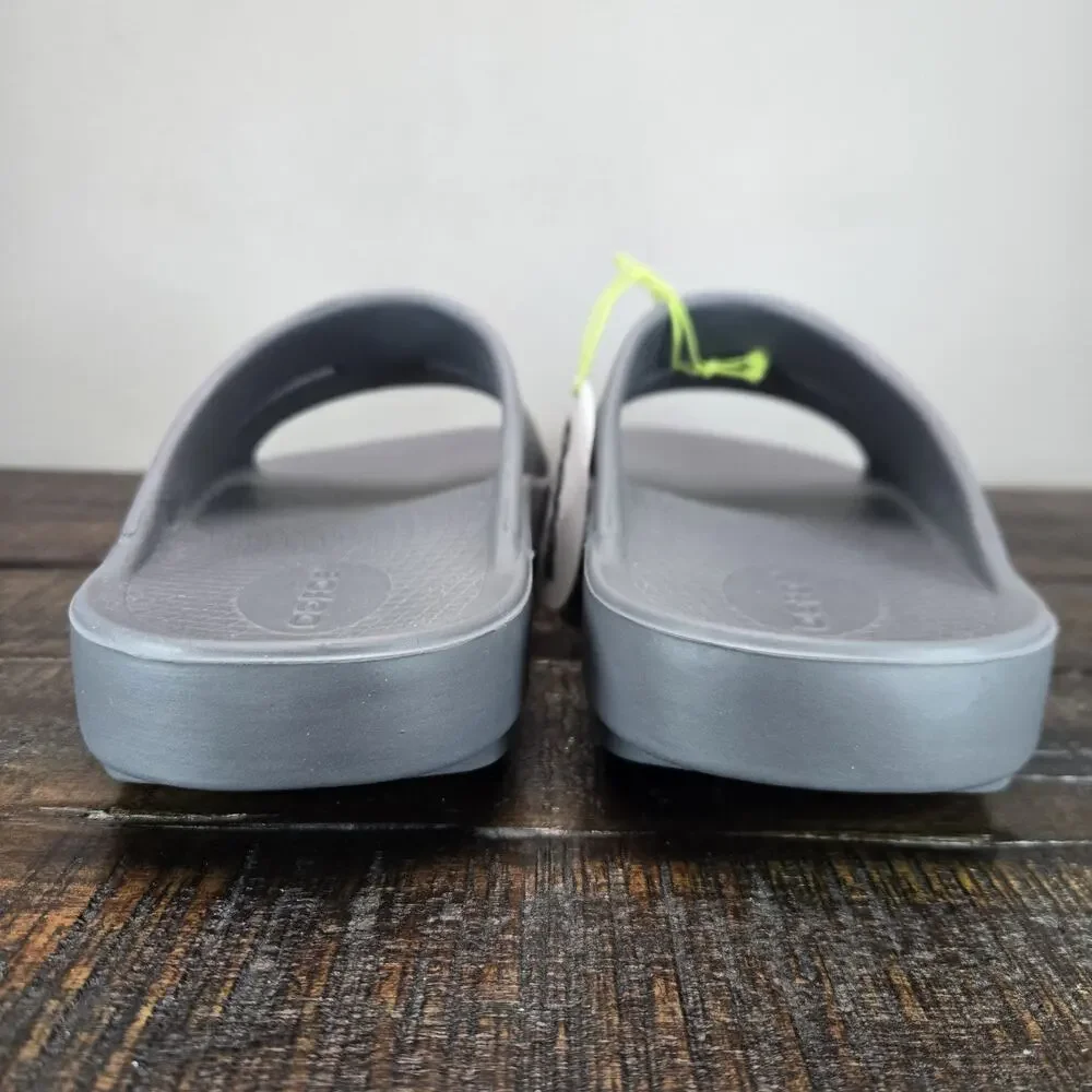NEW Oofos OOahh Mens Size 9 Recovery Slip-On Comfort Beach Sandals Slides Slate
